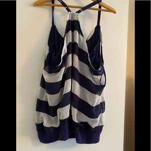 Torrid Navy and White Sheer Tank